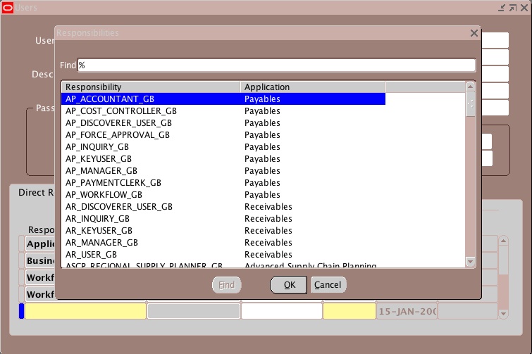 Snapshot 2009 01 15 22 34 50 Form Personalization: Restrict the Responsibilities LoV on the form FNDSCAUS